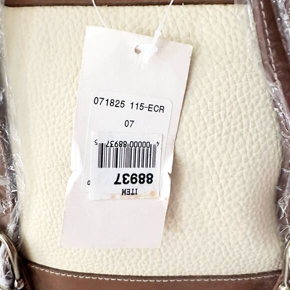 Esprit NOS Beige Brown Faux Pebbled Leather Drawstring Mini Backpack New NWT Y2K - Picture 6 of 8